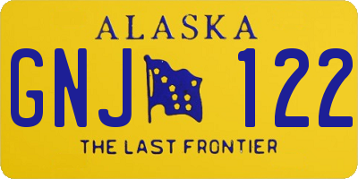 AK license plate GNJ122