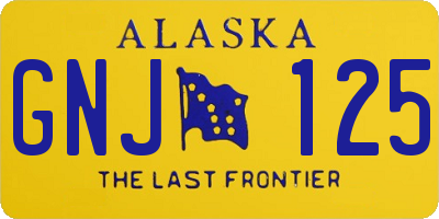 AK license plate GNJ125