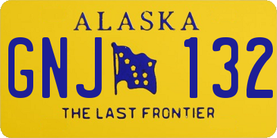 AK license plate GNJ132