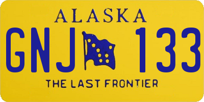AK license plate GNJ133