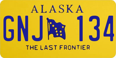 AK license plate GNJ134