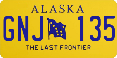 AK license plate GNJ135