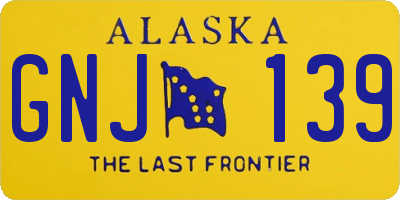 AK license plate GNJ139