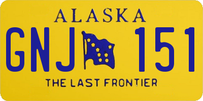 AK license plate GNJ151