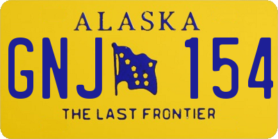 AK license plate GNJ154