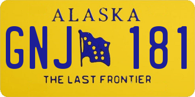 AK license plate GNJ181