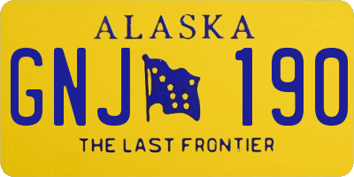 AK license plate GNJ190