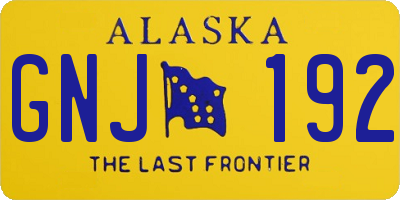 AK license plate GNJ192