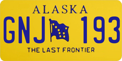 AK license plate GNJ193