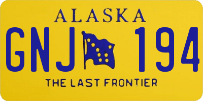 AK license plate GNJ194