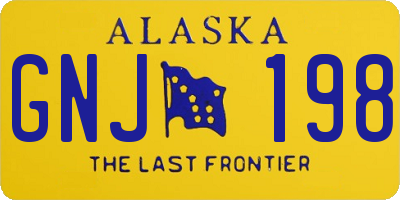 AK license plate GNJ198