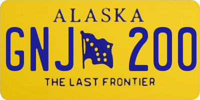 AK license plate GNJ200