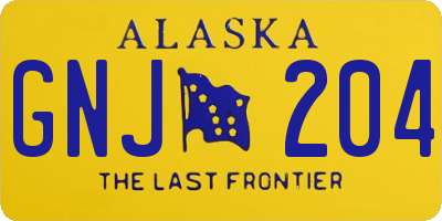 AK license plate GNJ204