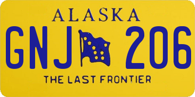 AK license plate GNJ206