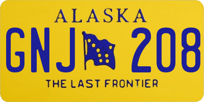 AK license plate GNJ208