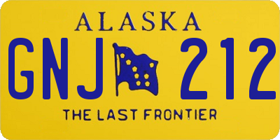 AK license plate GNJ212