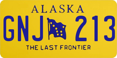 AK license plate GNJ213