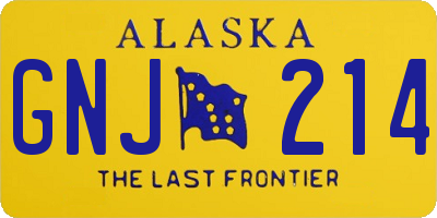 AK license plate GNJ214