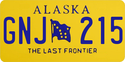 AK license plate GNJ215