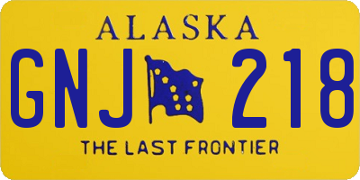 AK license plate GNJ218