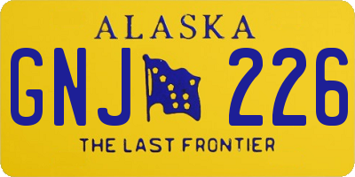 AK license plate GNJ226