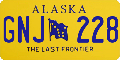 AK license plate GNJ228