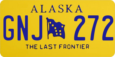 AK license plate GNJ272