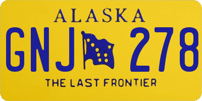 AK license plate GNJ278