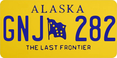 AK license plate GNJ282