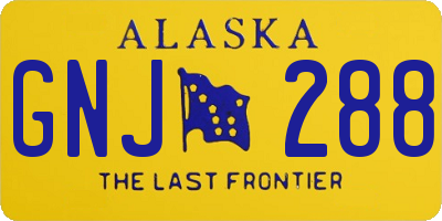 AK license plate GNJ288