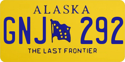 AK license plate GNJ292