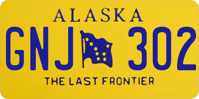 AK license plate GNJ302