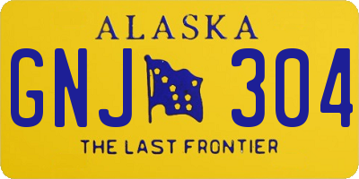 AK license plate GNJ304