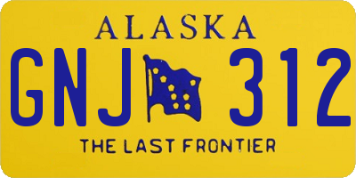 AK license plate GNJ312