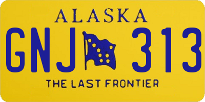 AK license plate GNJ313
