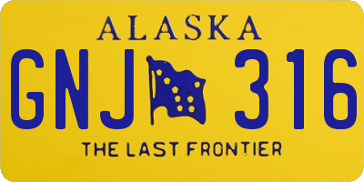 AK license plate GNJ316