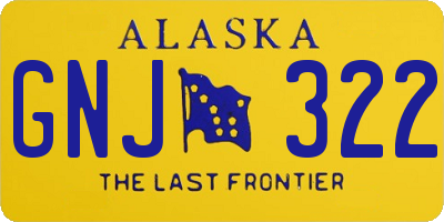 AK license plate GNJ322