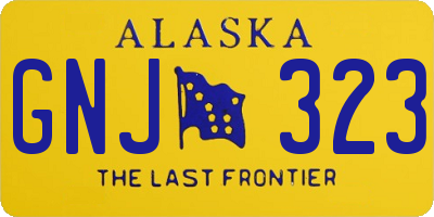 AK license plate GNJ323