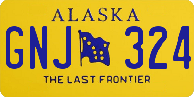 AK license plate GNJ324