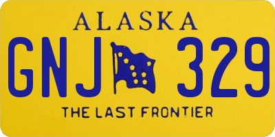 AK license plate GNJ329