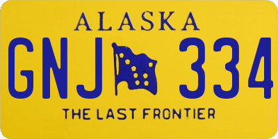 AK license plate GNJ334