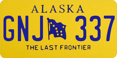 AK license plate GNJ337