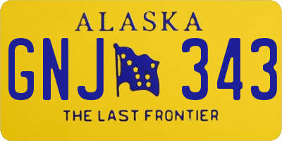 AK license plate GNJ343