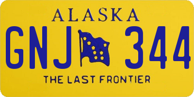 AK license plate GNJ344