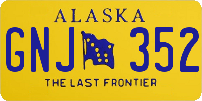 AK license plate GNJ352