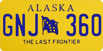 AK license plate GNJ360