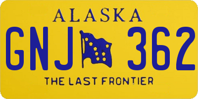 AK license plate GNJ362