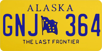 AK license plate GNJ364