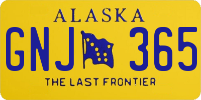 AK license plate GNJ365