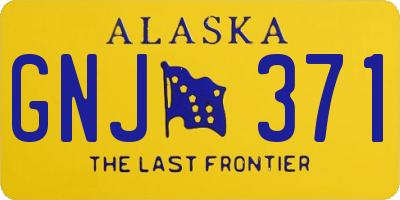 AK license plate GNJ371